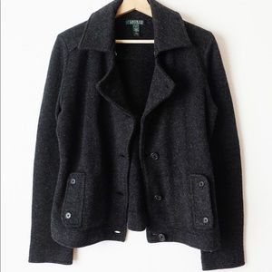 Ralph Lauren Charcoal Gray Button down Wool Jacket/S
